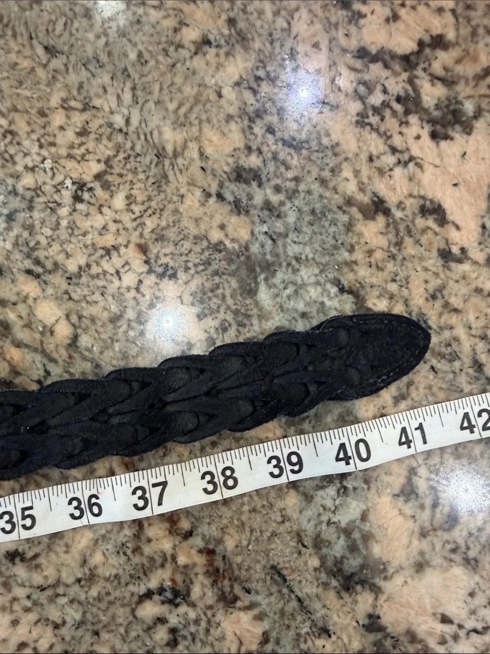 Men's or Women’s Black Braided Leather Belt - Classic Woven Style